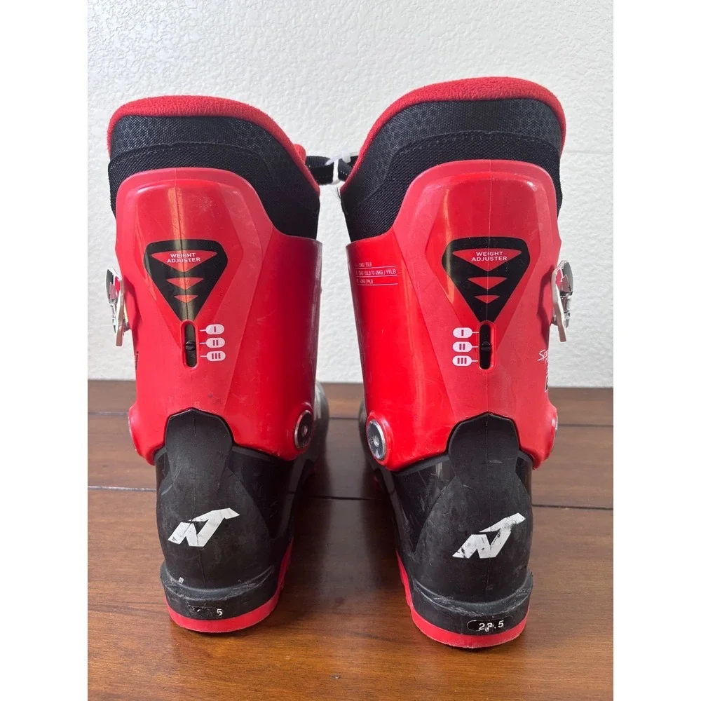 Nordica Speedmachine J2 Ski Boots Youth 23.5 Red Black Adjustable Flex Junior